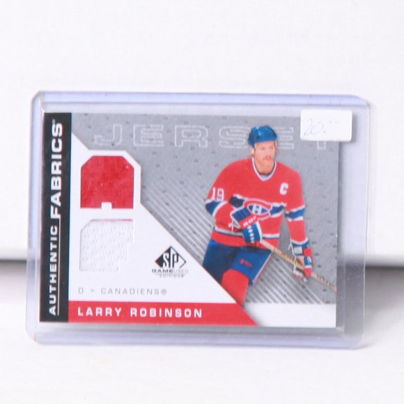 Larry Robinson SP Event-Used Jersey Hockey Card Montreal Canadiens 2007/08 AF-LR - Picture 1 of 2